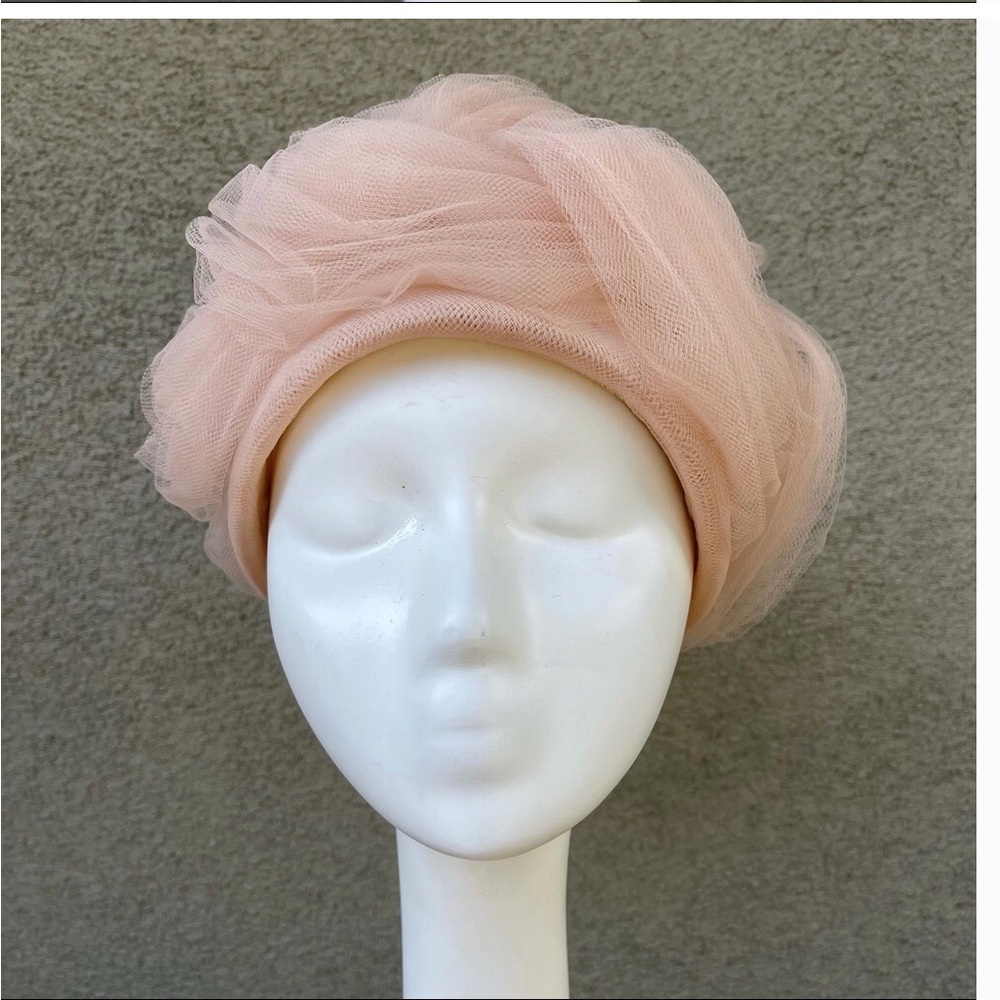 Vintage 60s Lonette tulle hat
